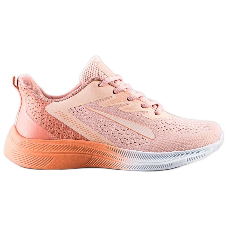 Bona Openwork sneakers för våren orange rosa