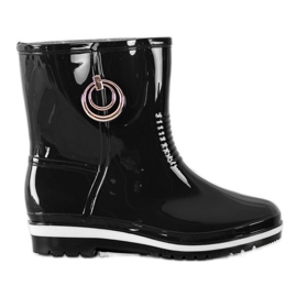 Bona Galoscher Med Gyllene Ornament svart