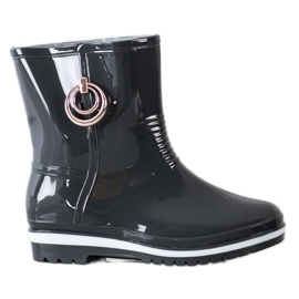 Bona Galoscher Med Gyllene Ornament svart