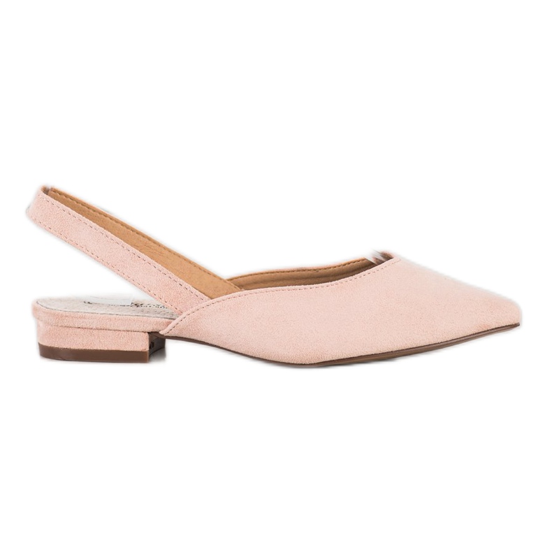 S. BARSKI Pulverpumpar med öppen häl rosa