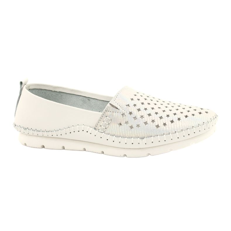 Evento loafers dam 21PB32-3613 vita och silver silver-