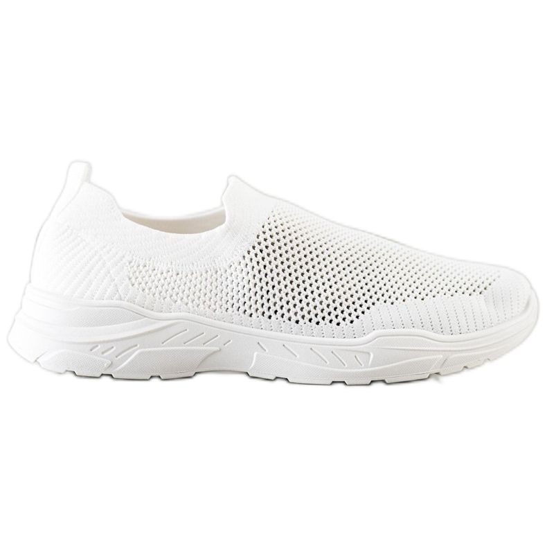 Ideal Shoes Slip-on skor med mesh vit