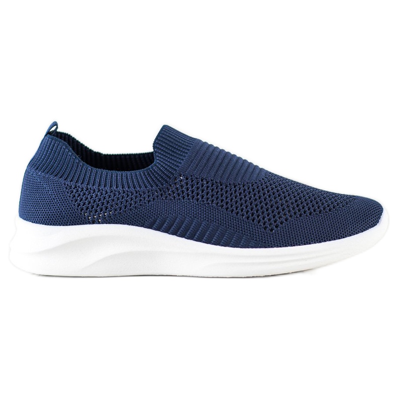 Ideal Shoes Navy Sports Slipons blå