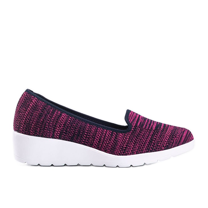 Rosa ballerinor på kilen Emerson marinblå