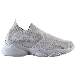 SHELOVET Bekväma slip-on skor grå