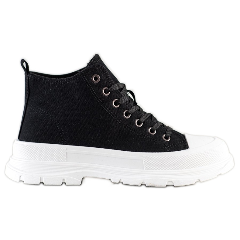 SHELOVET Höga sneakers på plattformen svart