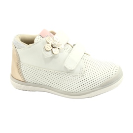 American Club Sportskor med kardborreband GC06 / 21 vitt och guld