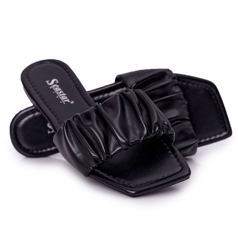 PS1 Kvinnors klassiska svarta tofflor ser bra ut