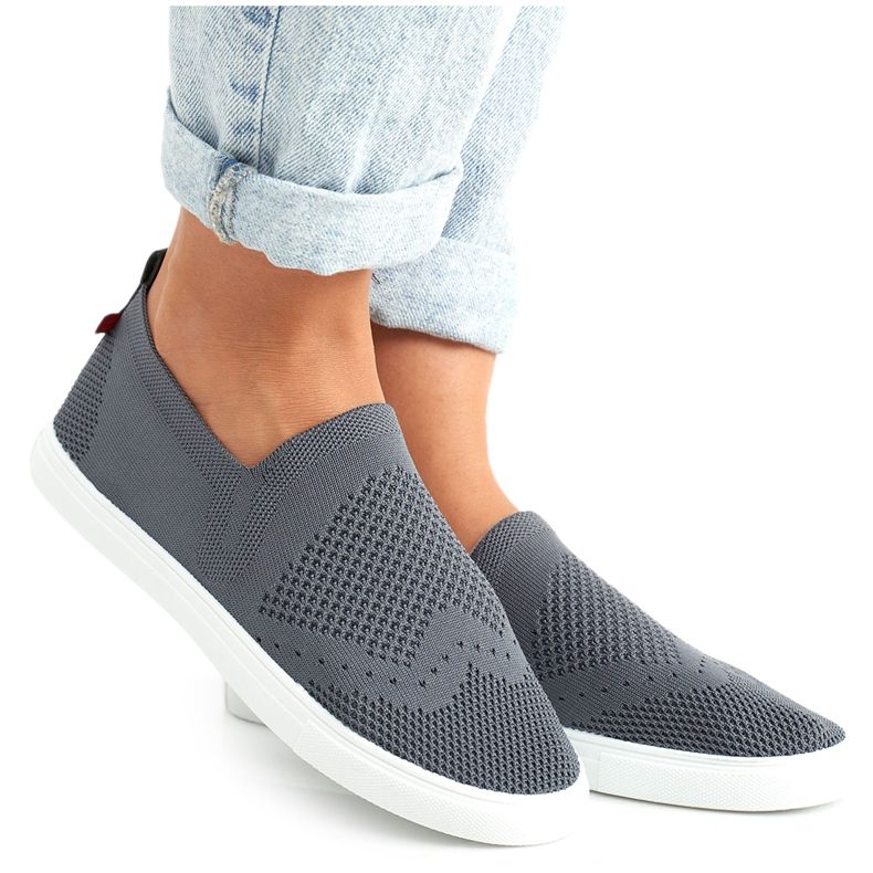 Dam Sneakers Slip-on Big Star FF274A607 Grå