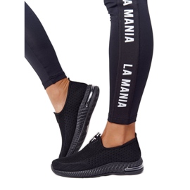 PS1 Kvinnors sportskor Slip-on Black Be Stretchy svart