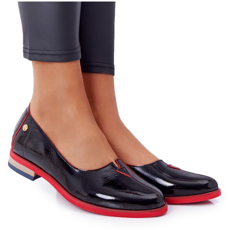 Lackerade läderskor Maciejka 05035-20 Svart