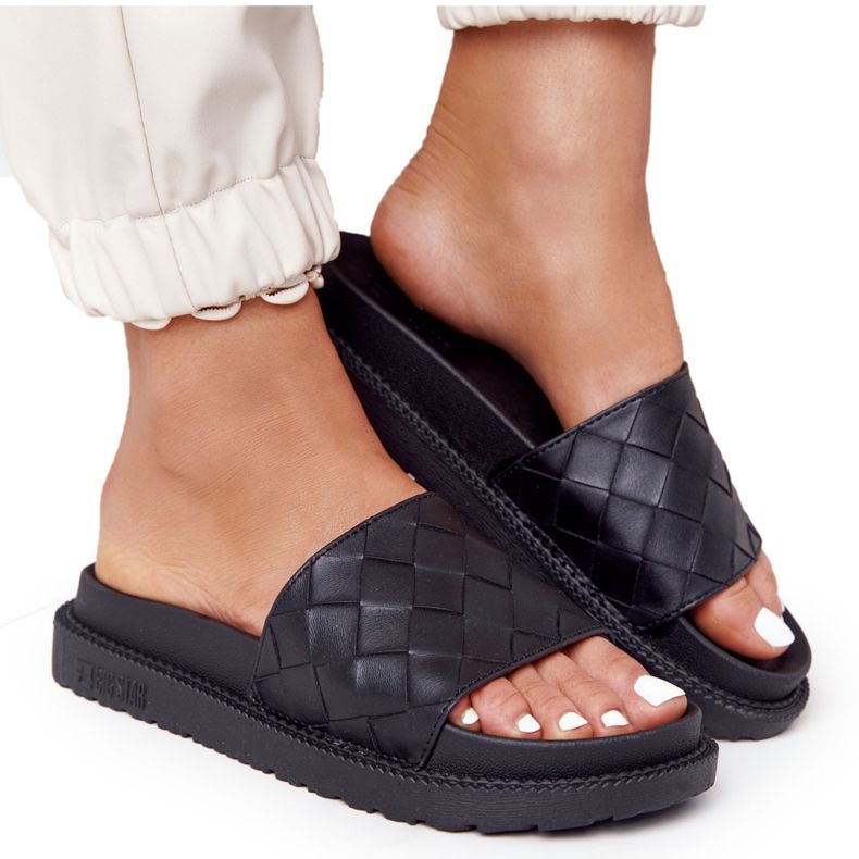 Dam Tofflor På The Big Star HH274684 Svart Plattform