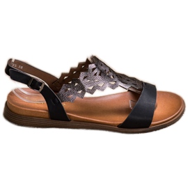 Trendiga Sergio Leone sandaler svart