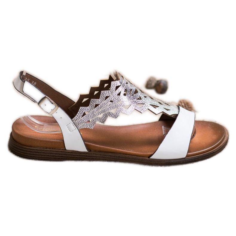 Trendiga Sergio Leone sandaler vit