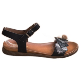 Snygga Sergio Leone sandaler svart