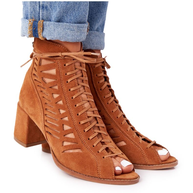 Mocka Openwork Stövlar Maciejka Röd 04040-29 brun