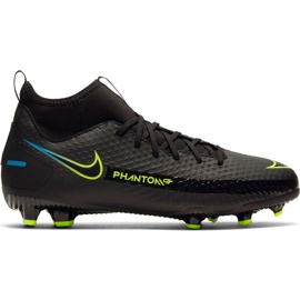 Nike Phantom Gt Academy Df FG / MG Junior CW6694 090 fotbollsskor svart svart