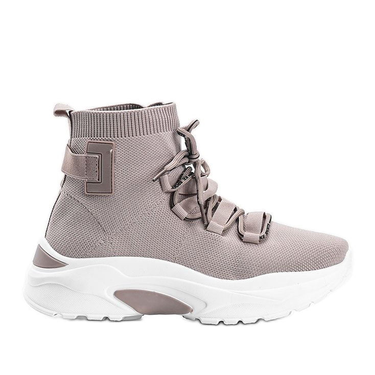 Beige Elisa strumpor sneakers