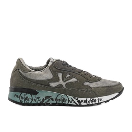 Omarion khaki sneakers för män mångfärgad grön