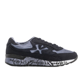 Omarion marinblå herrskor mångfärgad