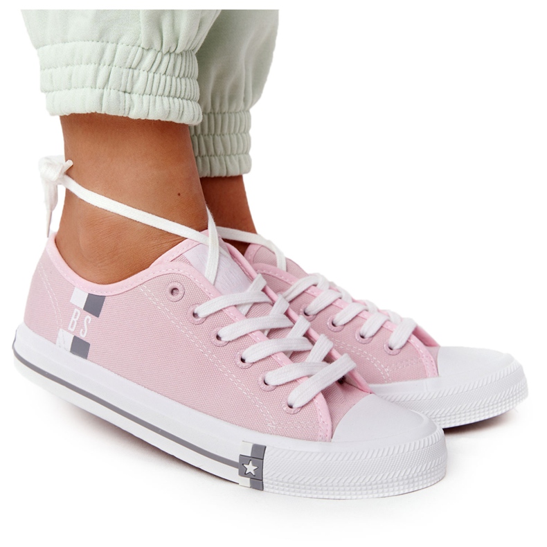 Klassiska damskor Sneakers Big Star HH274110 Ljusrosa