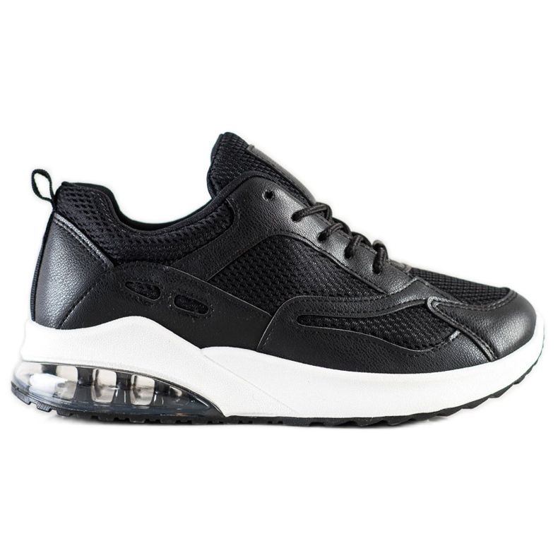 SHELOVET Svarta sneakers med mesh