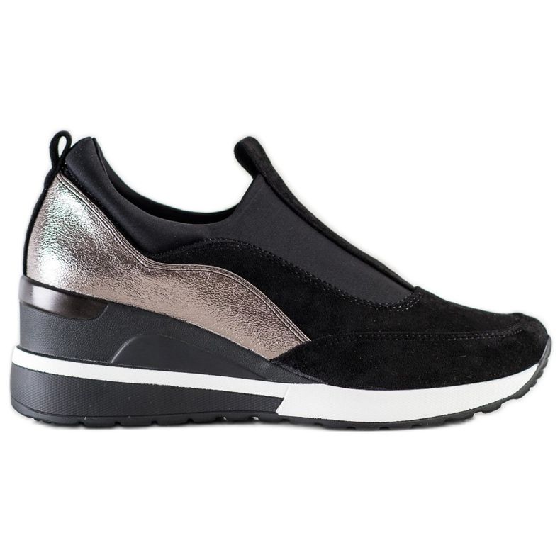 VINCEZA Slip On -skor svart