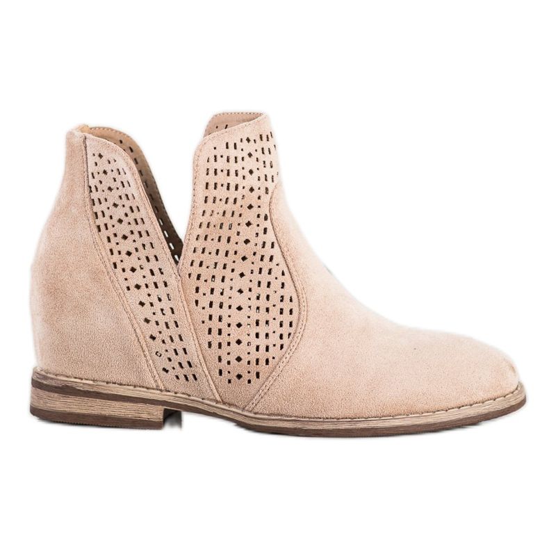 S. BARSKI Vårstövlar med utskurna S.BARSKI brun