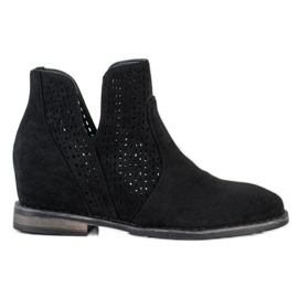 S. BARSKI Vårstövlar med utskurna S.BARSKI svart