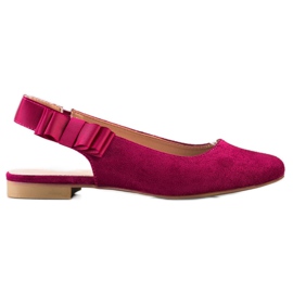 Sergio Leone Slip-on pumpar med rosett rosa
