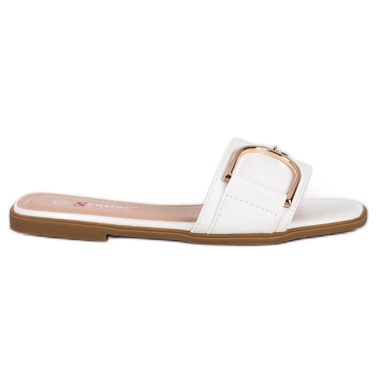 Seastar Eleganta tofflor med prydnad vit