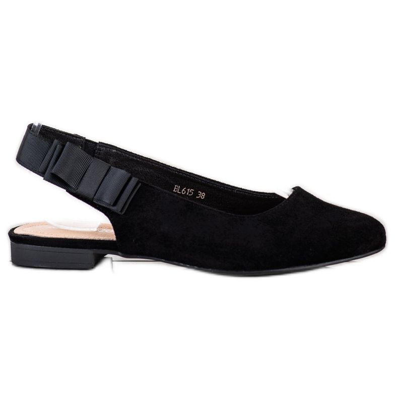 Sergio Leone Slip-on pumpar med rosett svart