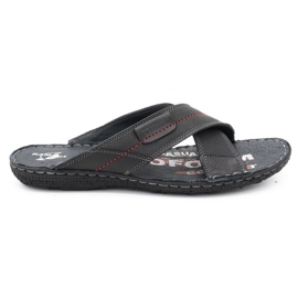 Kampol Herrläder tofflor 200 / P / 3 svart