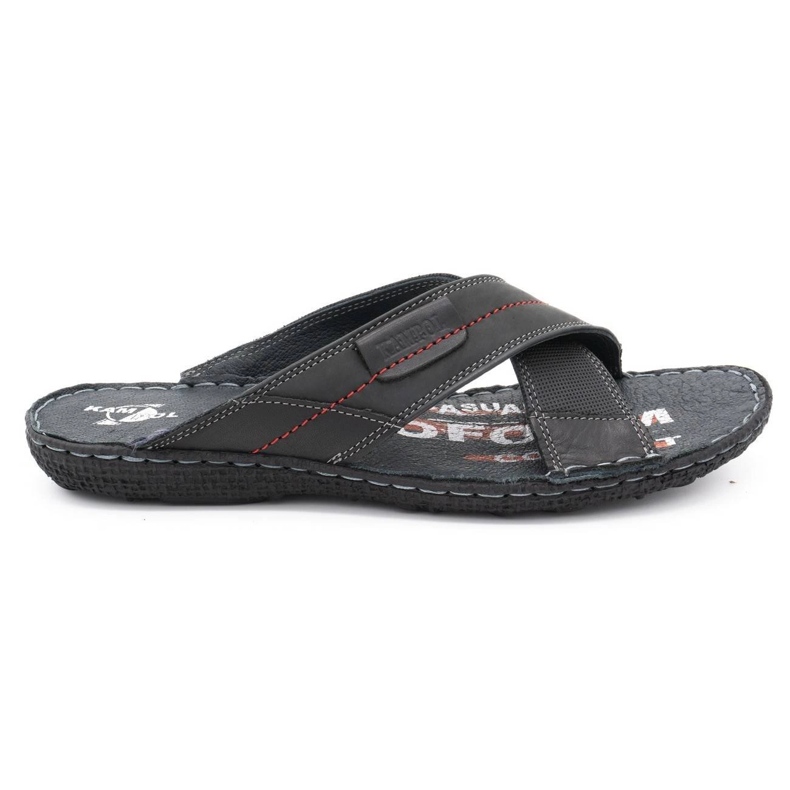 Kampol Herrläder tofflor 200 / P / 3 svart