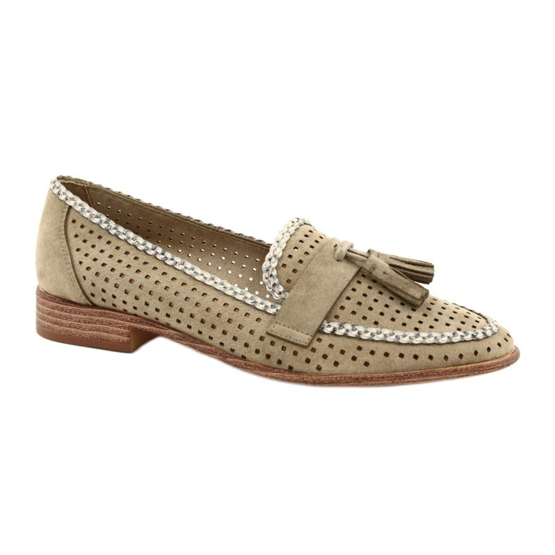 Sergio Leone Openwork Mockamockasiner MK735 Beige