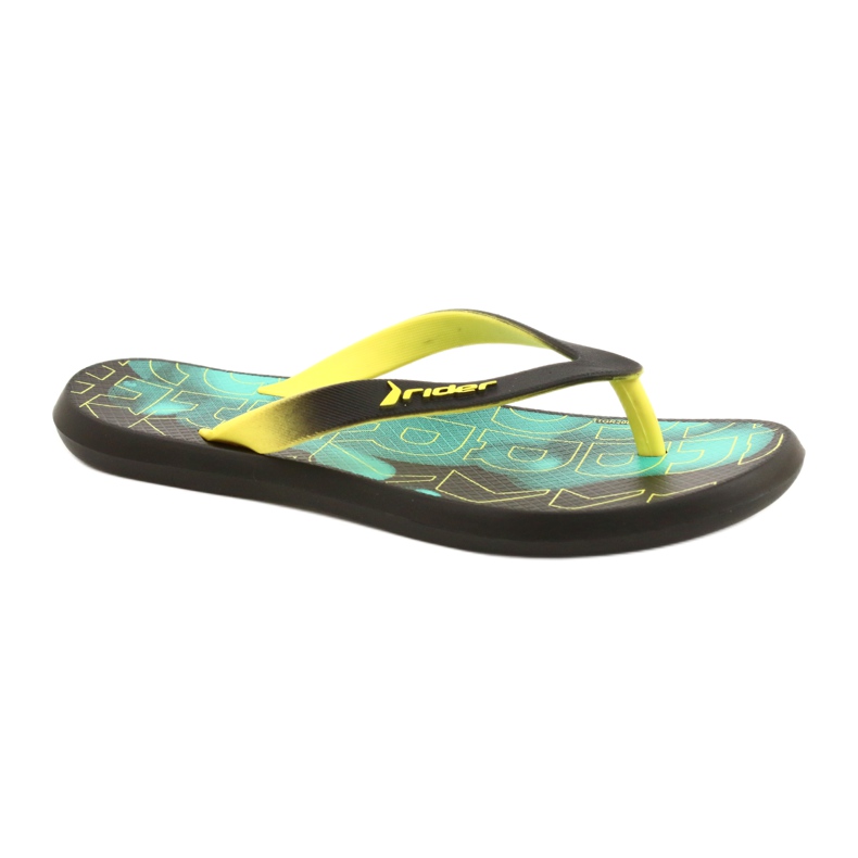 Rider Pojkar flip flops 83062 azure-svart ryttare
