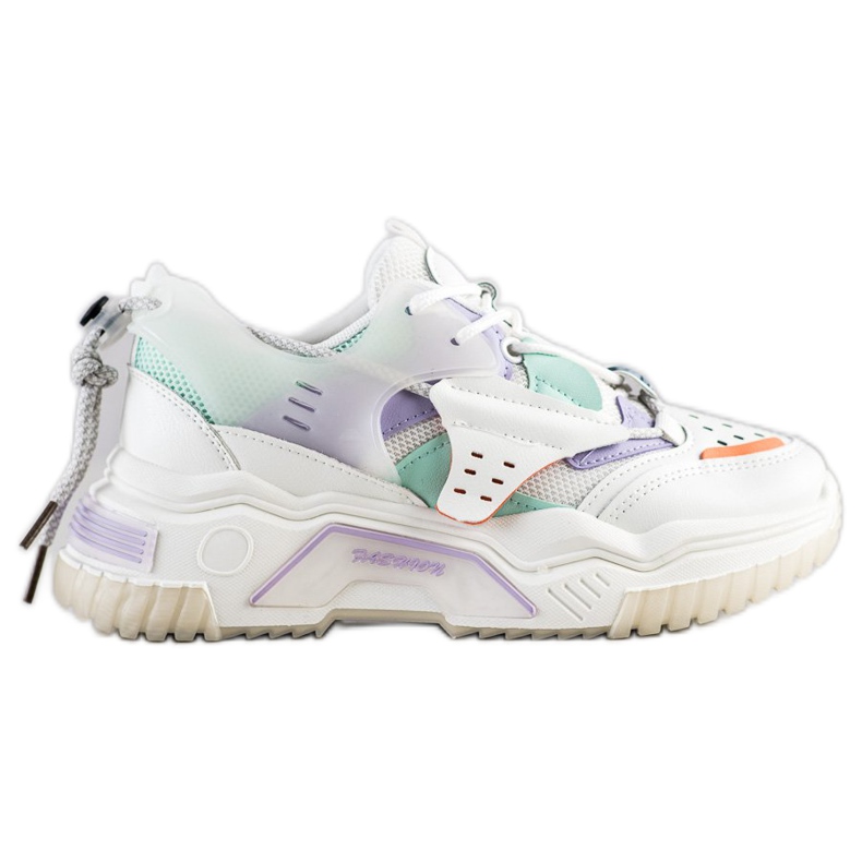 SHELOVET Färgglada mode sneakers vit mångfärgad