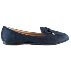 Abloom Mocka herrar med en rosett blå Abloom Mocka herrar med en rosett blå