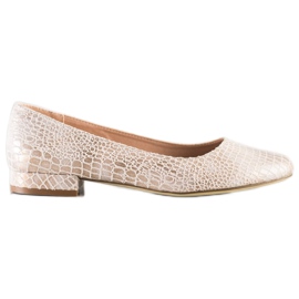 Ormtryck Sergio Leone pumps beige