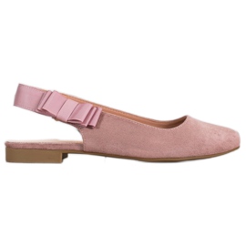 Sergio Leone Slip-on pumpar med rosett rosa