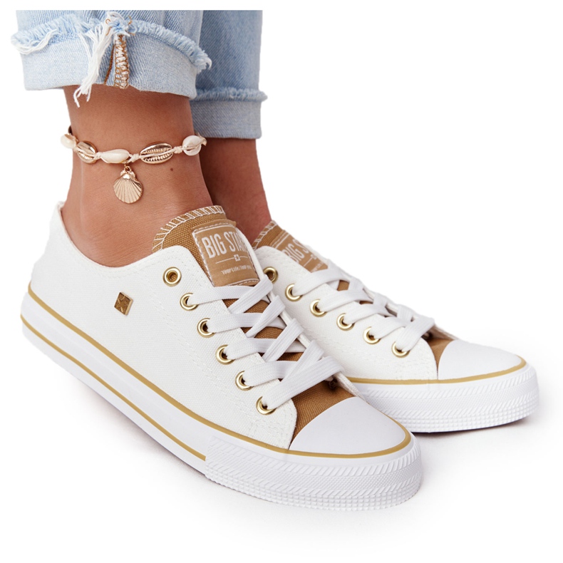 Klassiska damskor Sneakers Big Star HH274458 Vit