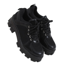 Svarta mockasiner på höga sulor NC1129 Svart