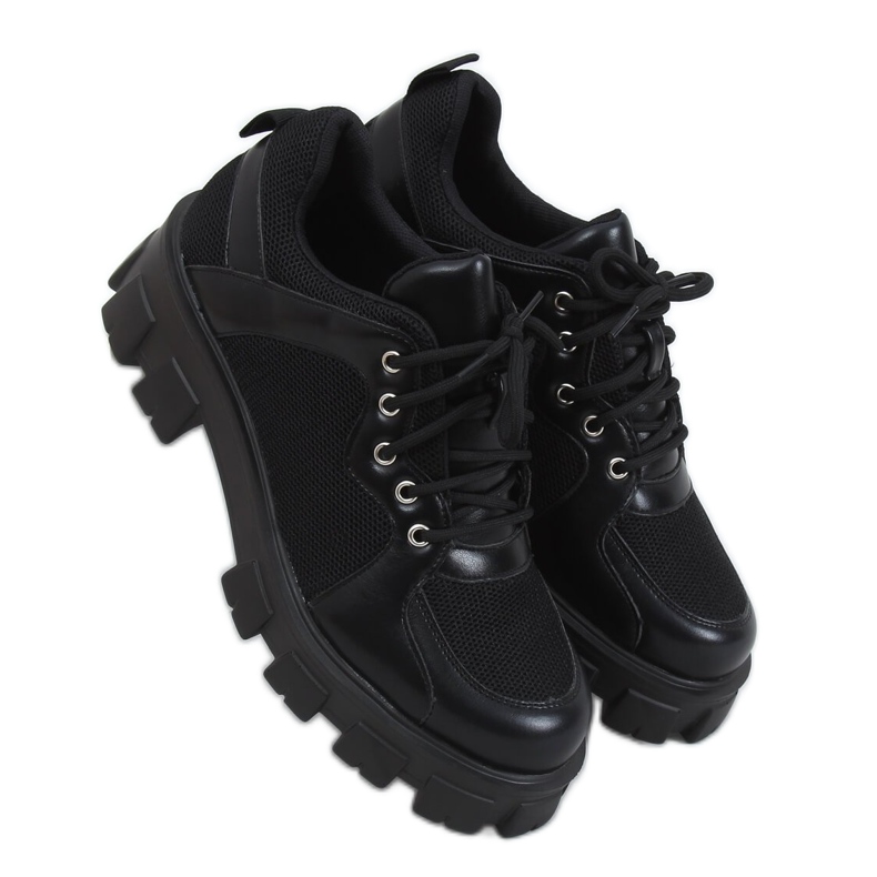 Svarta mockasiner på höga sulor NC1129 Svart