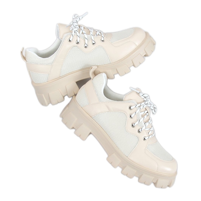 Loafers med hög sula NC1129 Beige