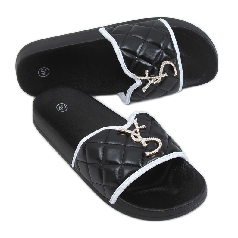 Svarta BG77P tofflor för kvinnor