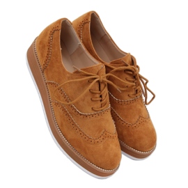 Dam snörade loafers camel 8998-46 Camel brun mångfärgad