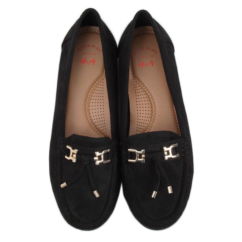 Svart damskor med plattformssvarta H9228 Negro