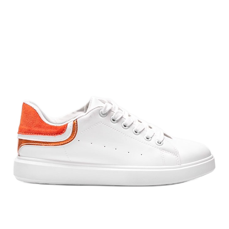 Orange Makaila vita sneakers för kvinnor
