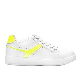 Neon Green Meadow vita sneakers för kvinnor