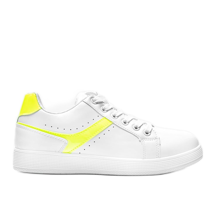 Neon Green Meadow vita sneakers för kvinnor